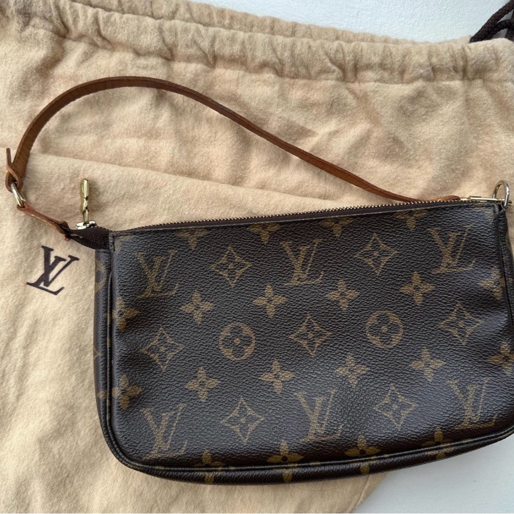 Louis Vuitton Monogram Mini Pochette in Brown and Tan